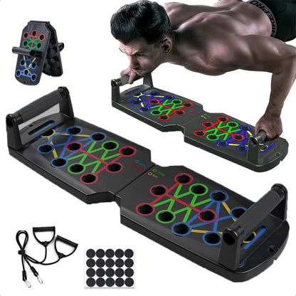 Premium Portable Home Gym Set - Adjustable Dumbbells, Folding Push-Up Bars, Resistance Bands, and Workout Mat for Intense Fitness Training