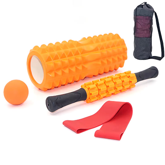 5-Piece Foam Roller and Massage Ball Set for Yoga, Pilates, and Fitness Training