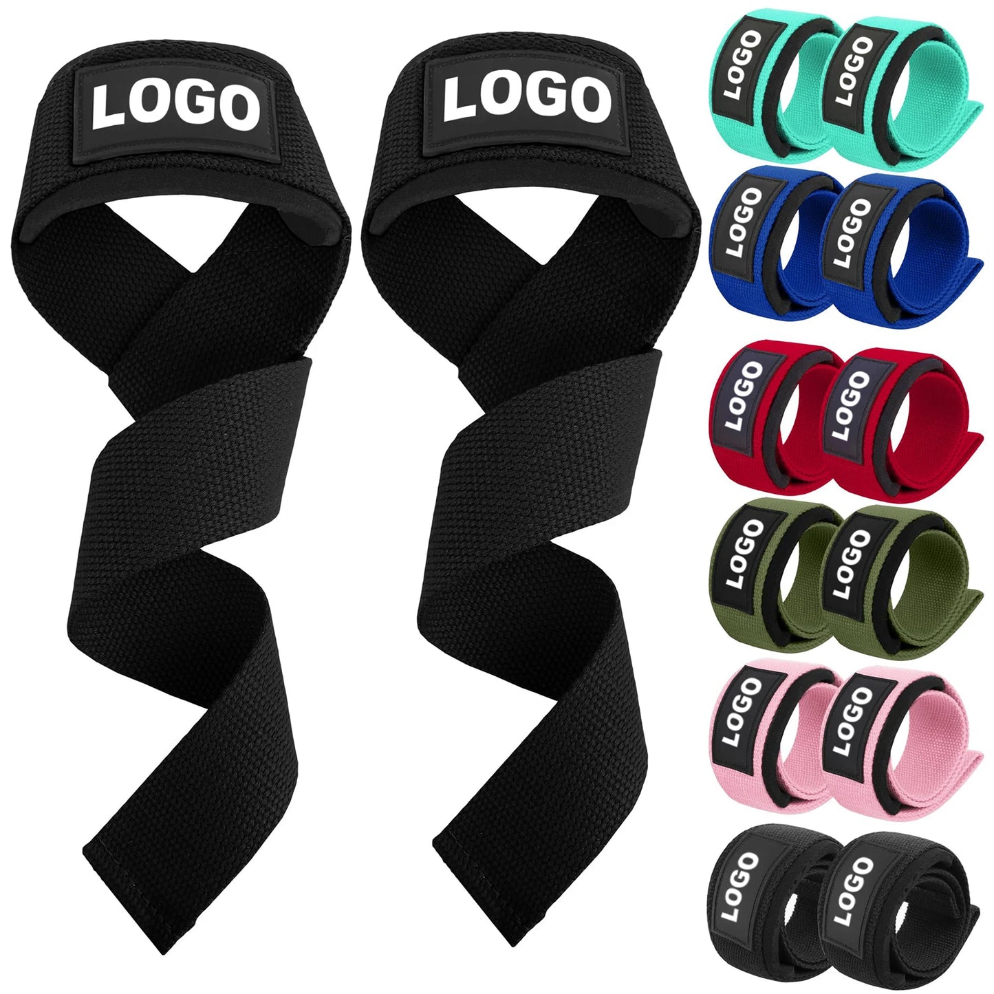 Padded Neoprene Weight Lifting Wrist Straps for Bodybuilding, Powerlifting, and Strength Training