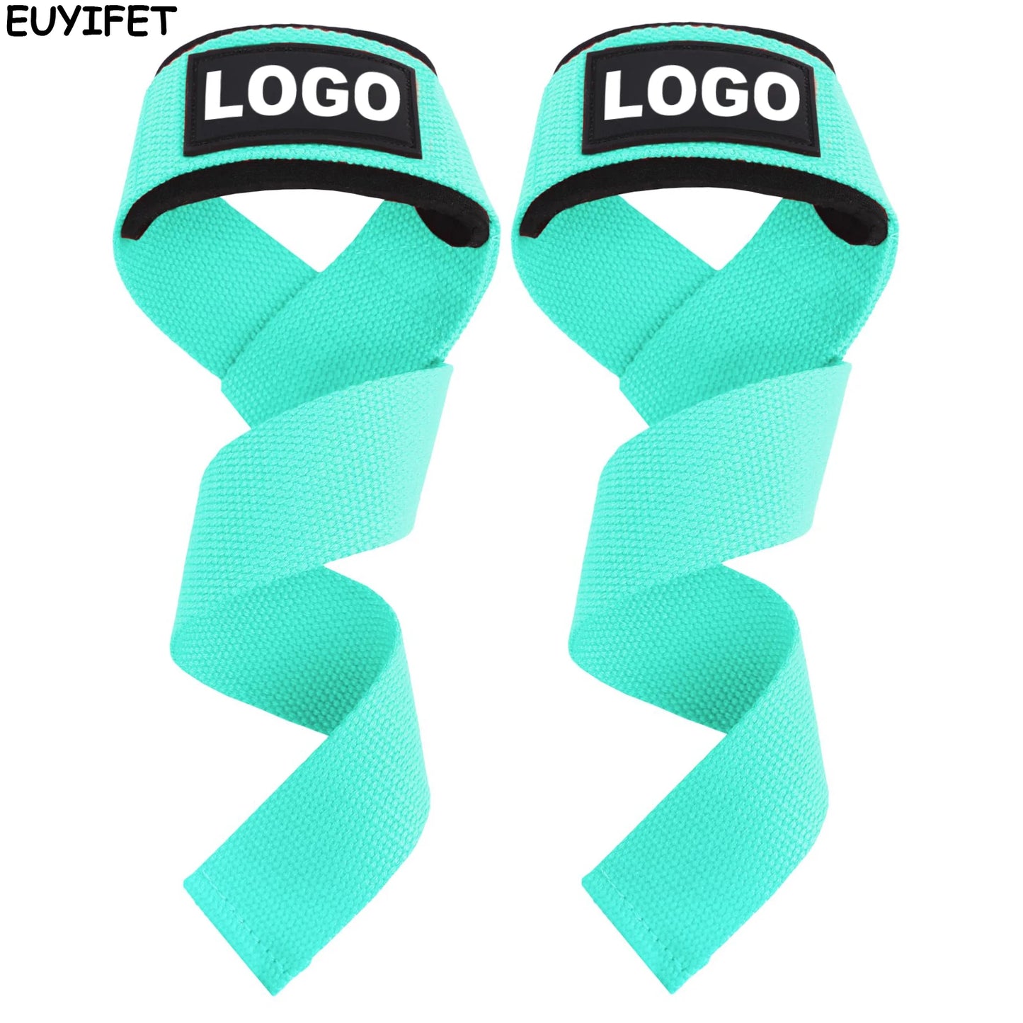 Padded Neoprene Weight Lifting Wrist Straps for Bodybuilding, Powerlifting, and Strength Training