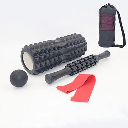 5-Piece Foam Roller and Massage Ball Set for Yoga, Pilates, and Fitness Training