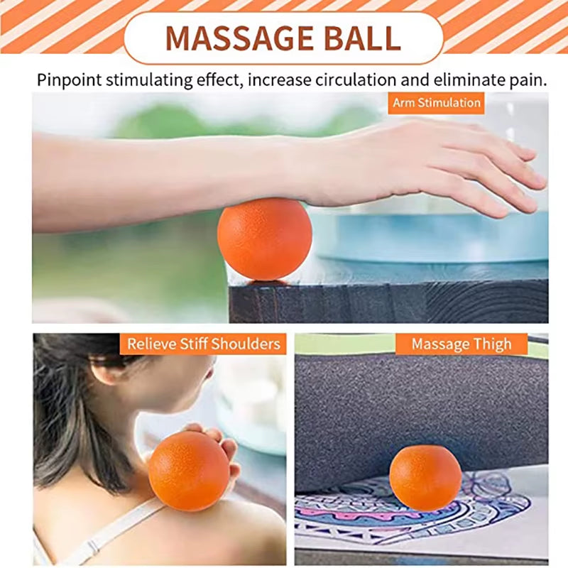 5-Piece Foam Roller and Massage Ball Set for Yoga, Pilates, and Fitness Training